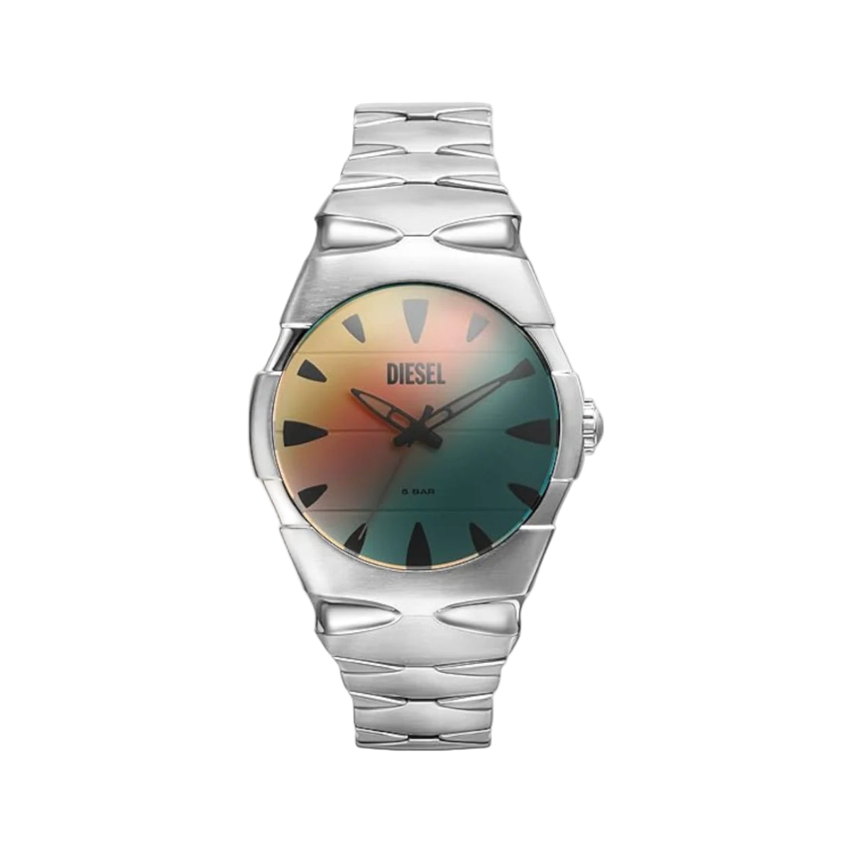 Diesel D-Sruptor Quartz Silver Dial Analog Stainless Steel Men Watch DZ2212