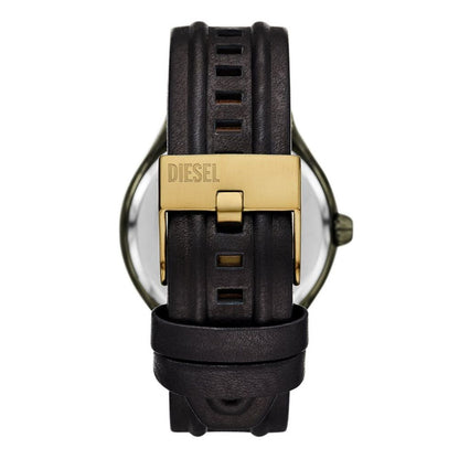 Diesel Streamline Green Dial Analog Leather Strap Men Watch DZ2218