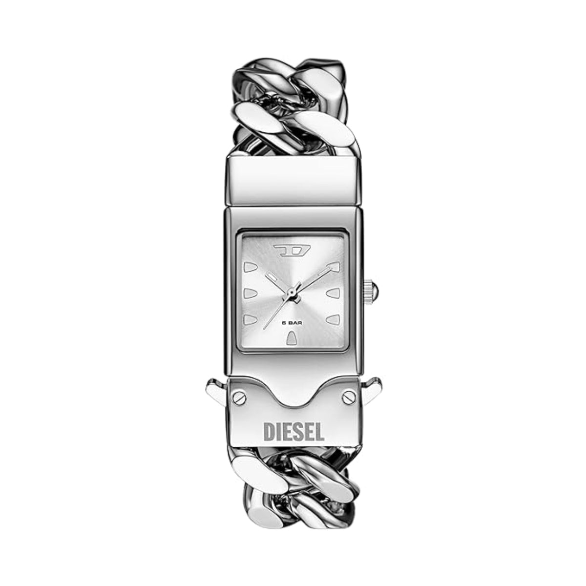 Diesel Closer Quartz Silver Rectangular Dial Analog Men's Watch DZ2225