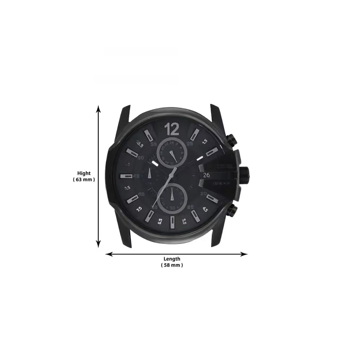 Diesel Master Chief Quartz Black Dial Chronograph Men's Watch DZ4180