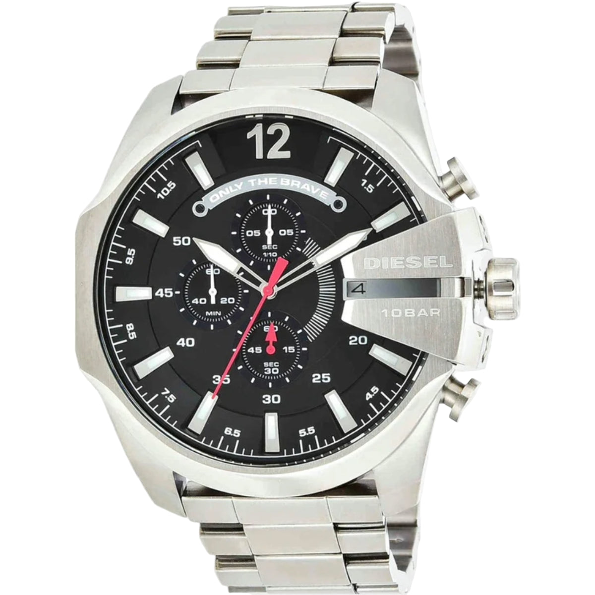 Diesel Mega Chief Quartz Black Dial Chronograph Men's Watch DZ4308