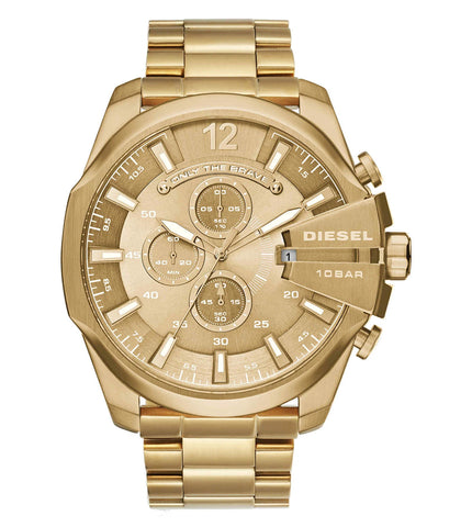 DZ4360 DIESEL | Mega Chief Chrono Gold Dial Watch (Men) - Buy Now at Sai Creations Watches