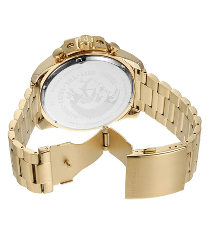 DZ4360 DIESEL | Mega Chief Chrono Gold Dial Watch (Men)