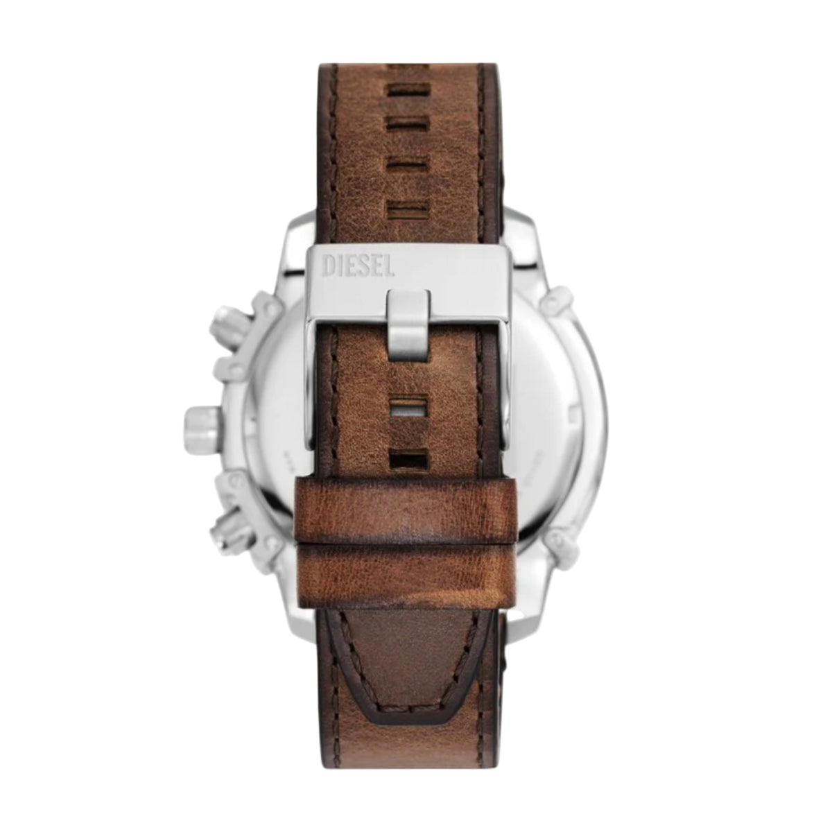Diesel Griffed Quartz Blue Dial Chronograph Leather Strap Men Watch DZ4656