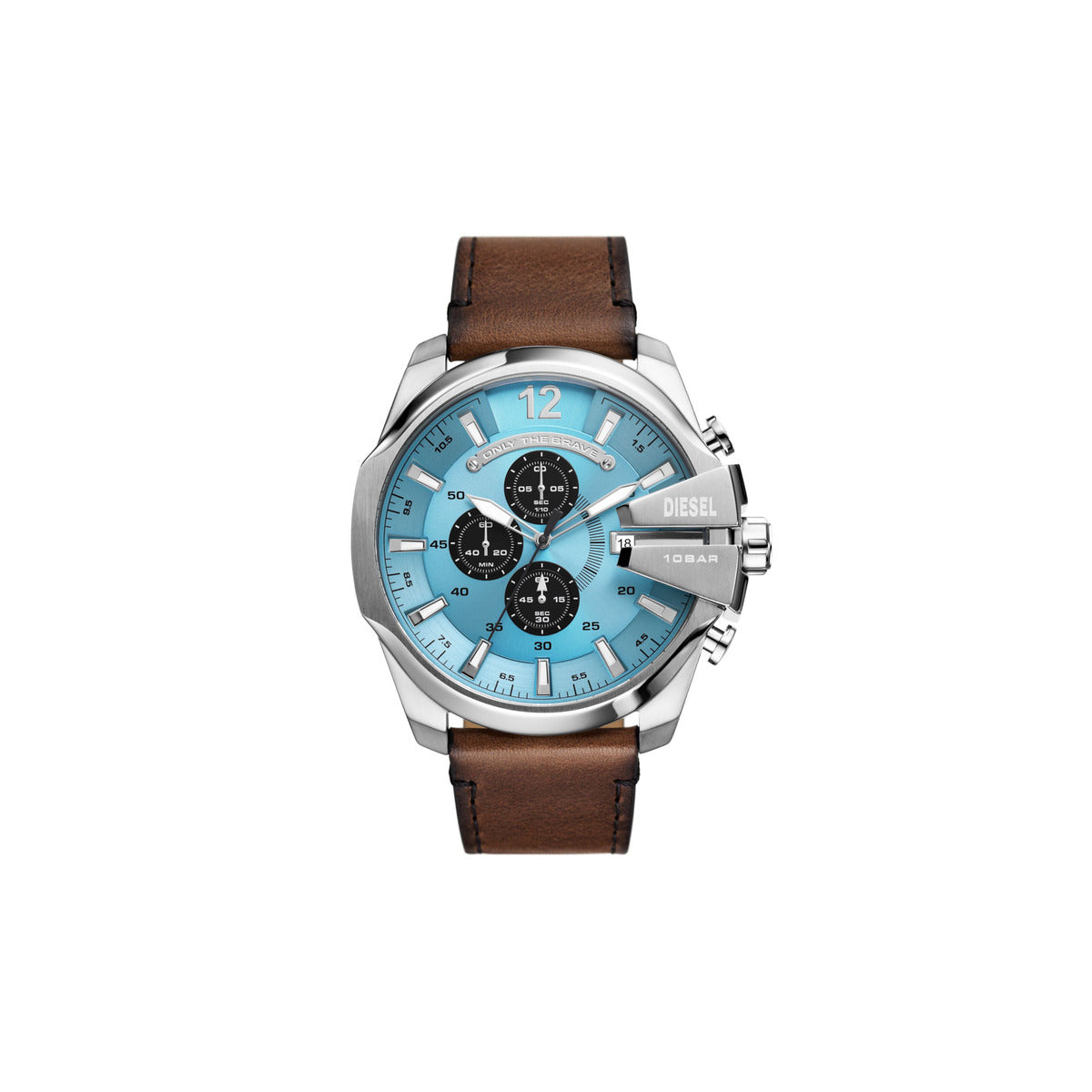 Diesel Mega Chief Blue Round Dial Chronograph Analog Men Watch DZ4657