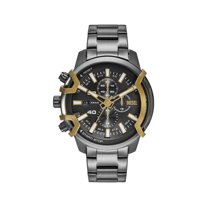 Diesel Griffed Quartz Grey Dial Chronograph Stainless Steel Men Watch DZ4668