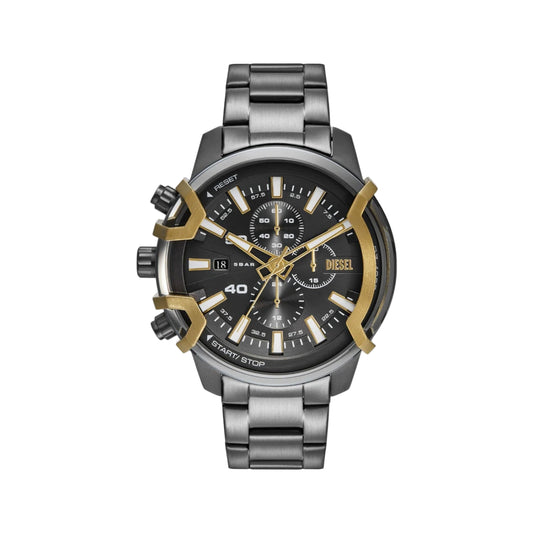 Diesel Griffed Quartz Grey Dial Chronograph Stainless Steel Men Watch DZ4668