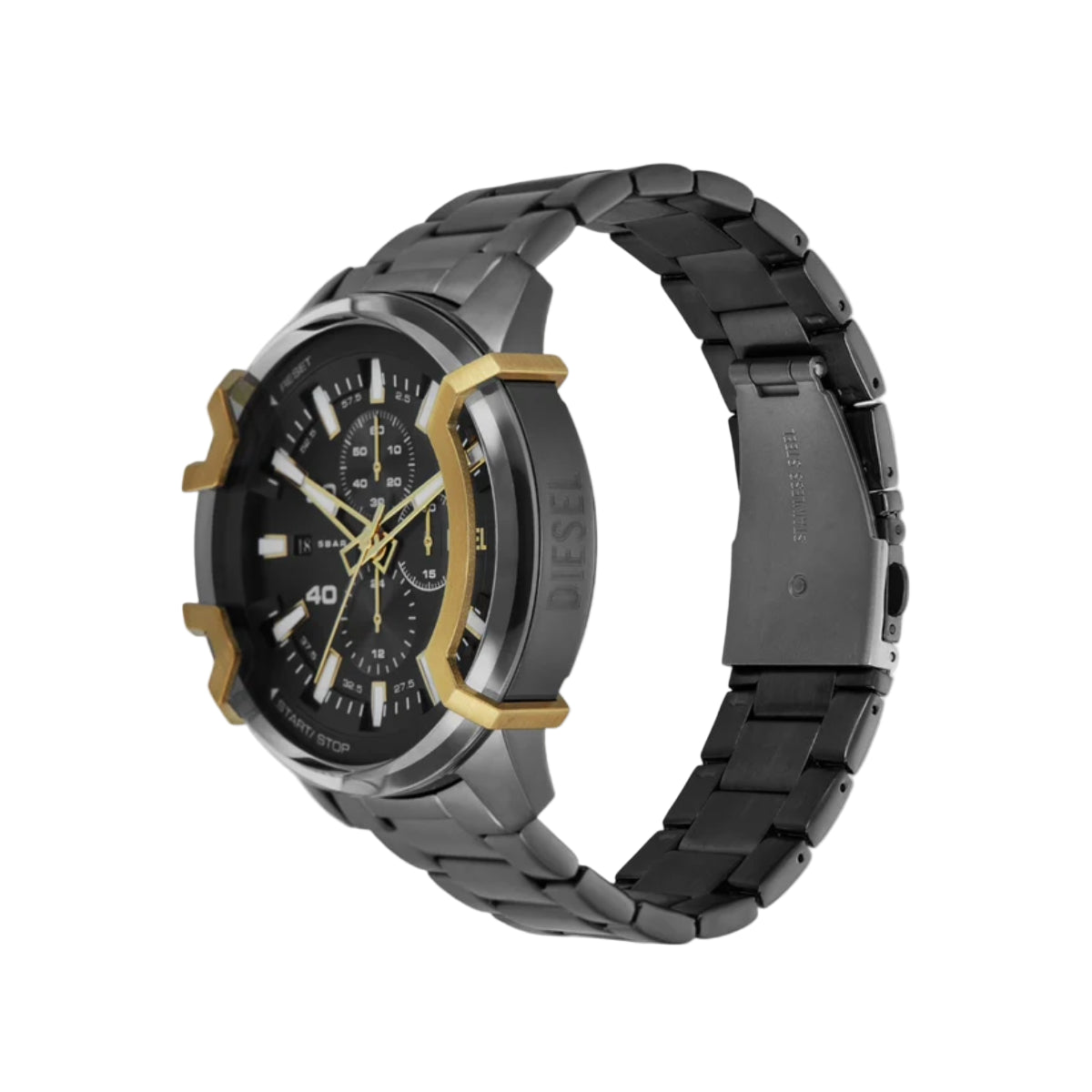 Diesel Griffed Quartz Grey Dial Chronograph Stainless Steel Men Watch DZ4668