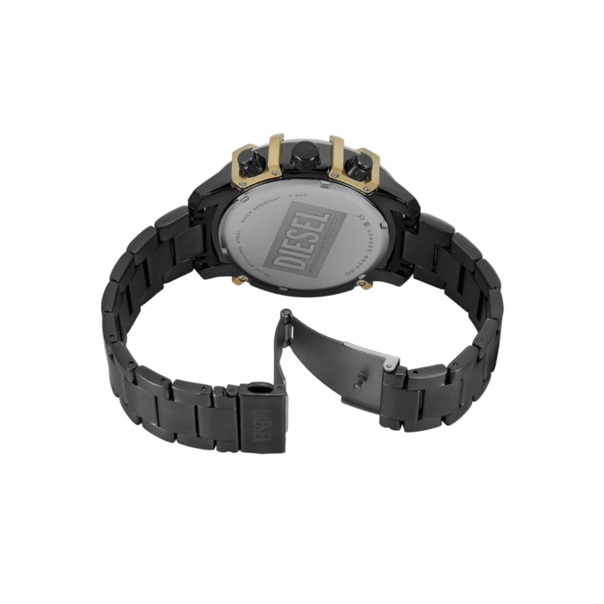 Diesel Griffed Quartz Grey Dial Chronograph Stainless Steel Men Watch DZ4668