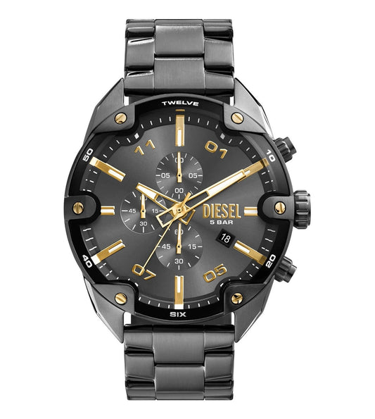 DZ4669 DIESEL | Black Dial Spiked Chronograph Watch (Men)