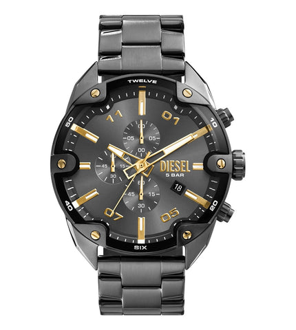 DZ4669 DIESEL | Black Dial Spiked Chronograph Watch (Men) - Buy Now at Sai Creations Watches