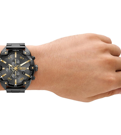 DZ4669 DIESEL | Black Dial Spiked Chronograph Watch (Men)