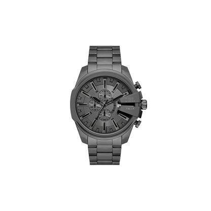 Diesel Mega Chief Slim Gray Dial Chronograph Stainless Steel Men Watch DZ4676