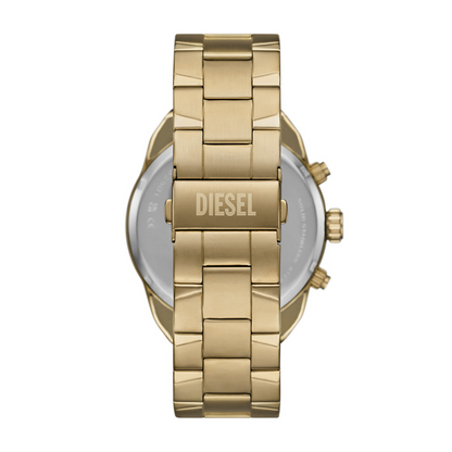Gold Diesel watch on a white background