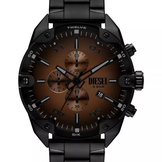Diesel Spiked Quartz Two tone Dial Analog chronograph Men's Watch DZ4691