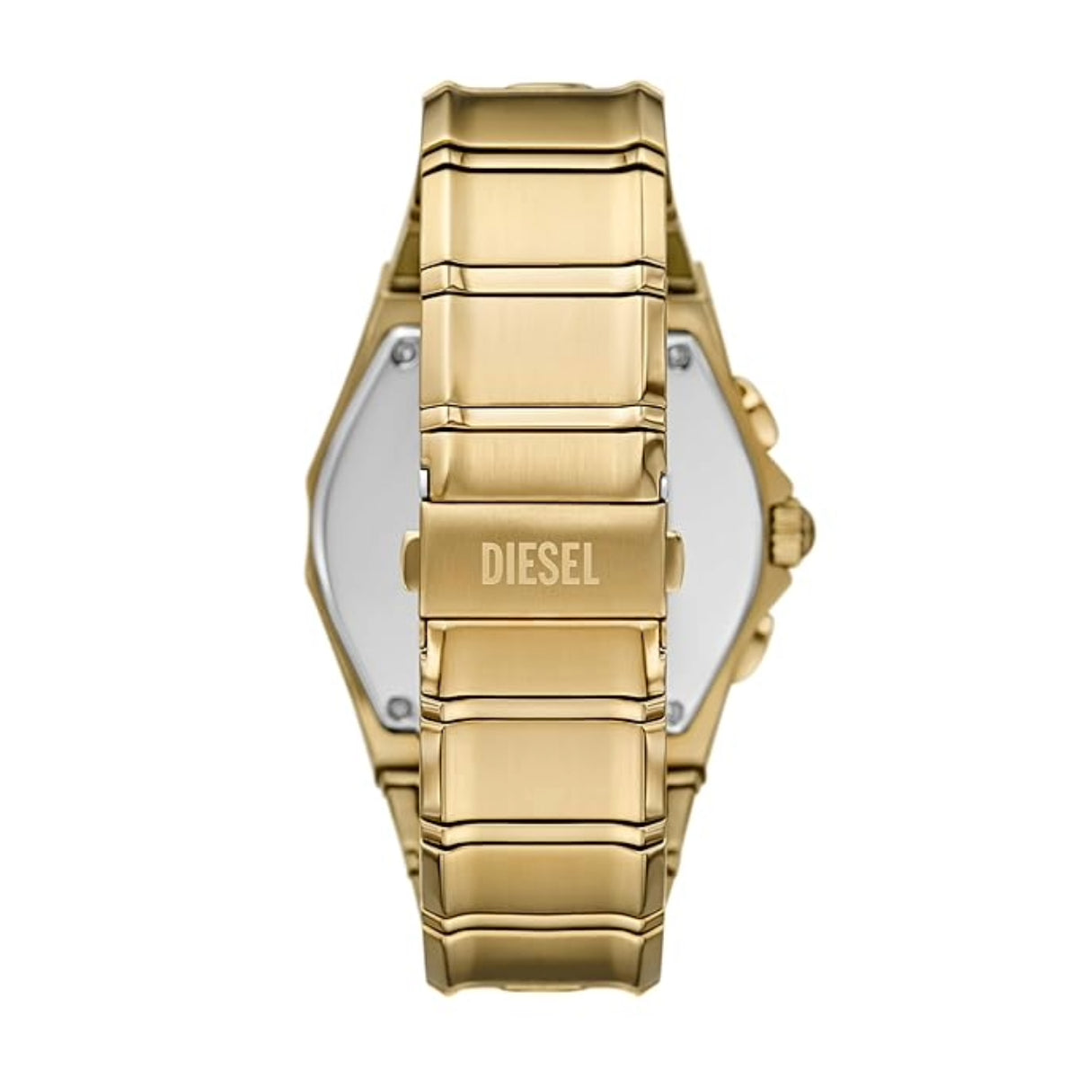 Diesel D-Curve Oval Gold Dial Analog Chronograph Men's Watch DZ4695