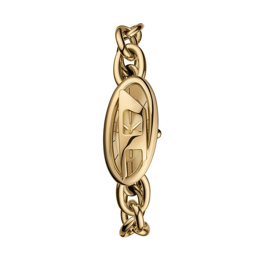Diesel D-Era Quartz Gold Dial Analog Stainless Steel Women Watch DZ5611