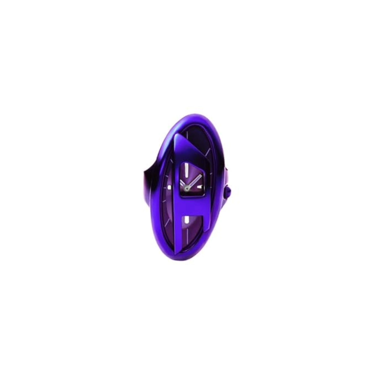 Diesel D-Era Quartz Purple Dial Analog Stainless Steel Women Ring Watch DZ5624
