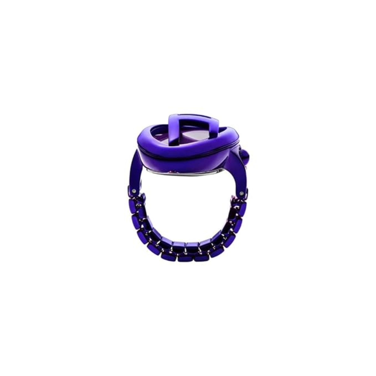 Diesel D-Era Quartz Purple Dial Analog Stainless Steel Women Ring Watch DZ5624