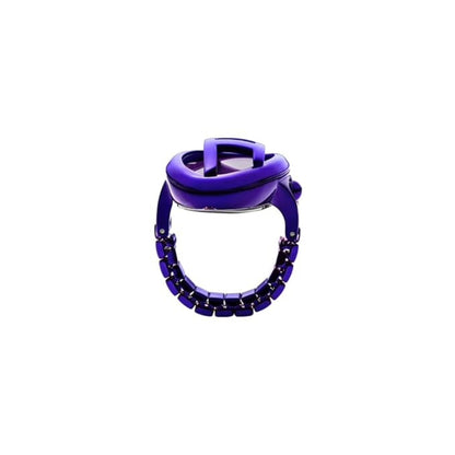 Diesel D-Era Quartz Purple Dial Analog Stainless Steel Women Ring Watch DZ5624