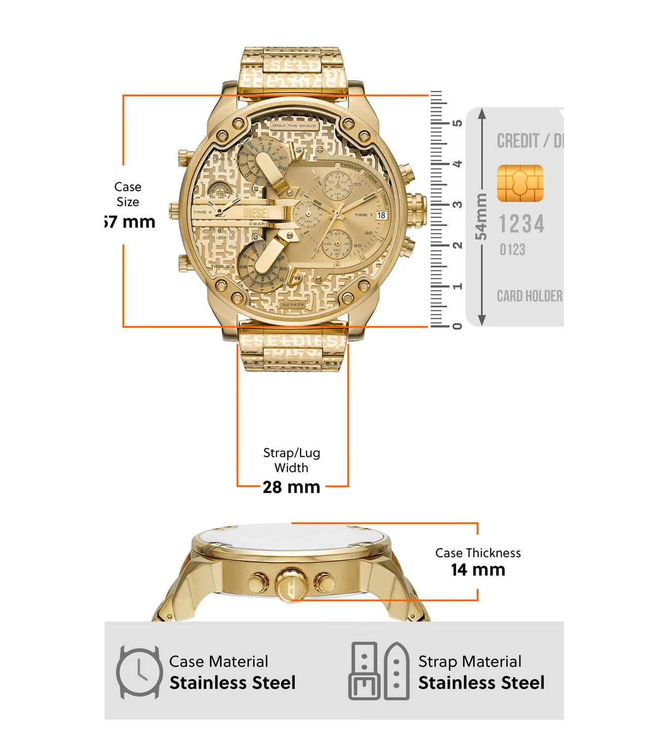 Diesel shops big daddy 2.0 gold