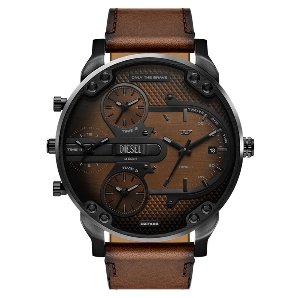 Diesel Mr Daddy Slim Two tone Dial Quartz Multifunction Analog Men Watch DZ7492