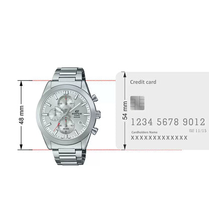 ED582 | CASIO Edifice Silver Chronograph Men's Watch