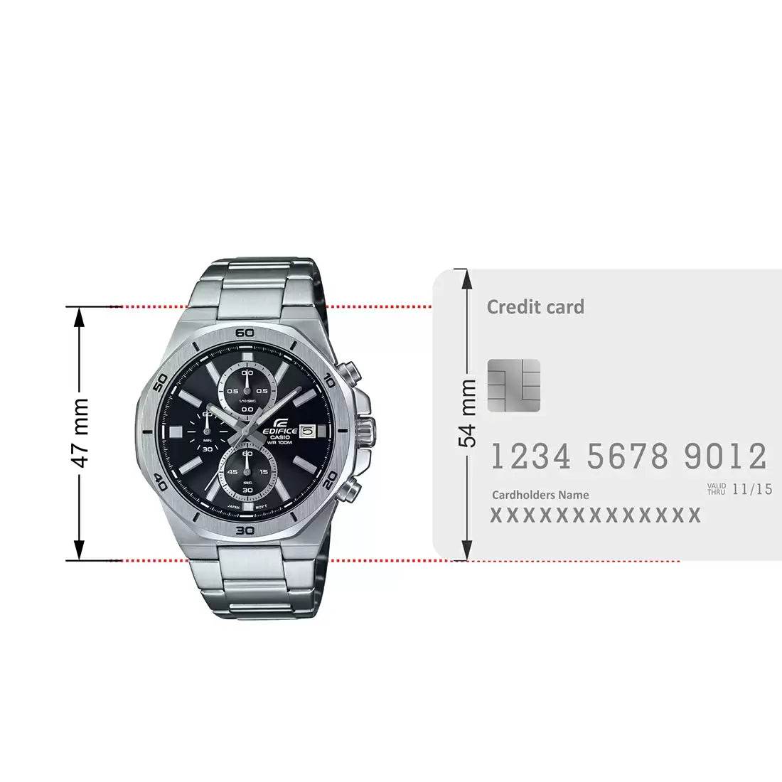 ED583 | CASIO Edifice Silver Chronograph Men's Watch