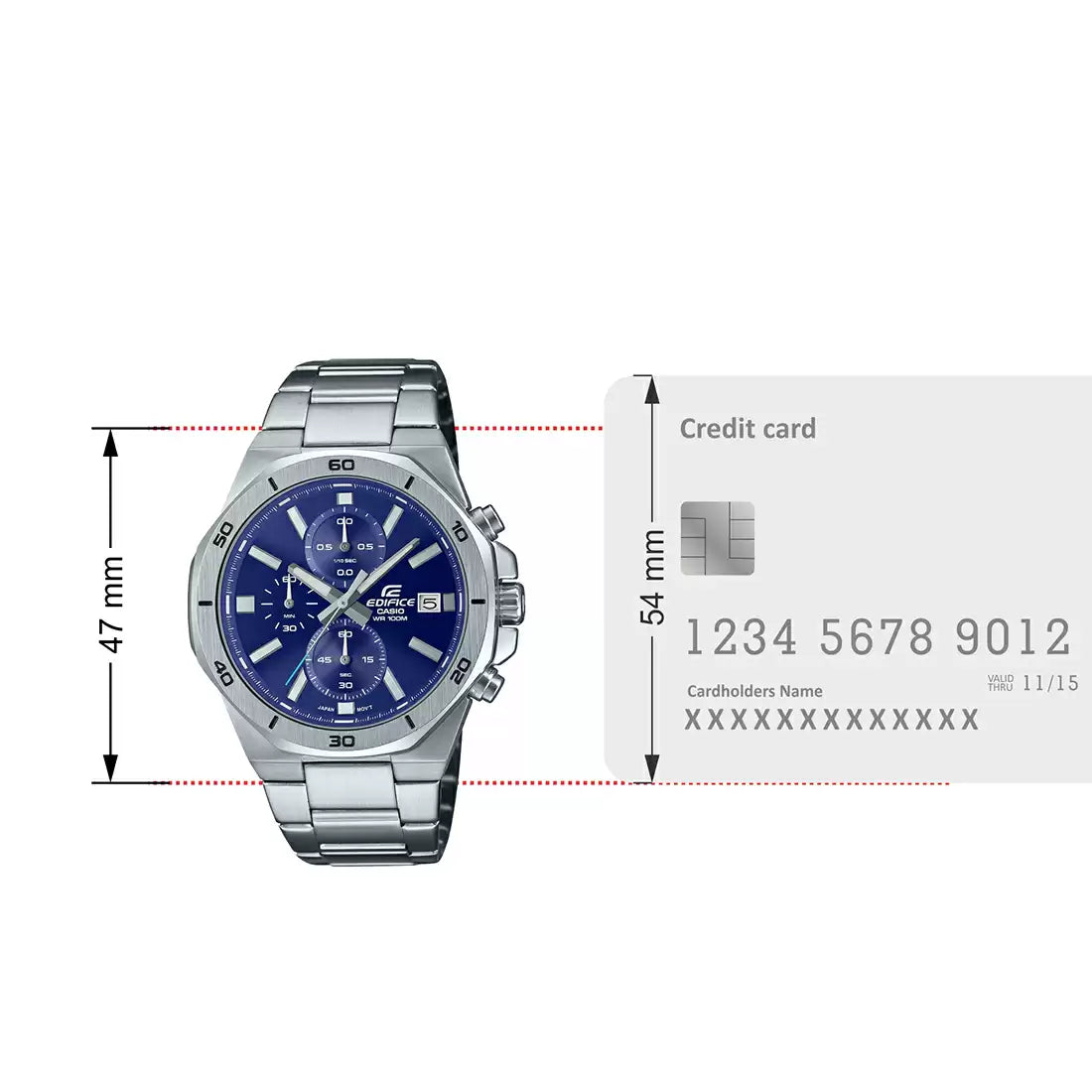 ED584 | CASIO Edifice Silver Chronograph Men's Watch