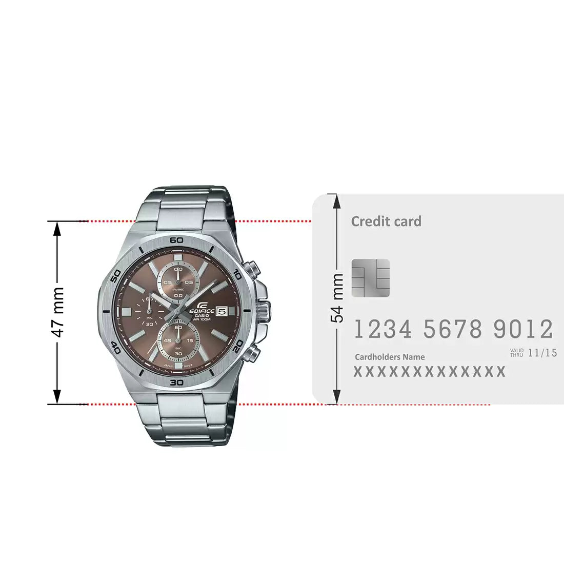 ED585 | CASIO Edifice Silver Chronograph Men's Watch