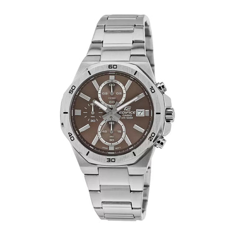 ED585 | CASIO Edifice Silver Chronograph Men's Watch - Buy Now at Sai Creations Watches