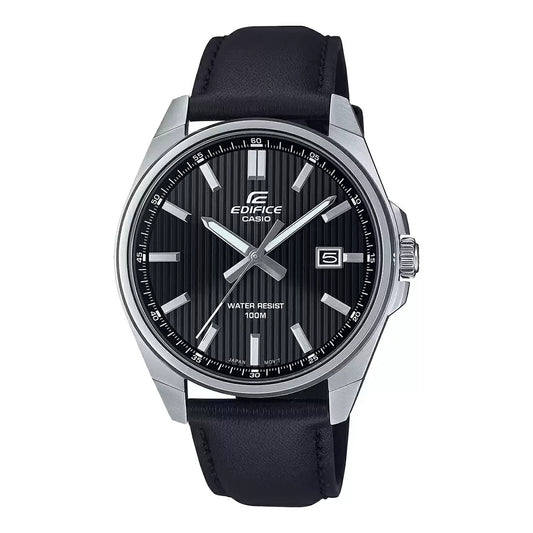 ED621 CASIO | Edifice EFV-150L-1AVUDF Leather Strap Watch (Men)