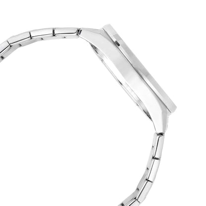 Silver bracelet on a white background