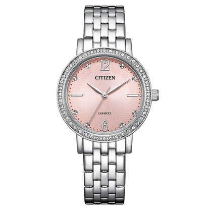 CITIZEN Core Pink Dial Analog Stainless Steel Women's Watch EL3100-55W