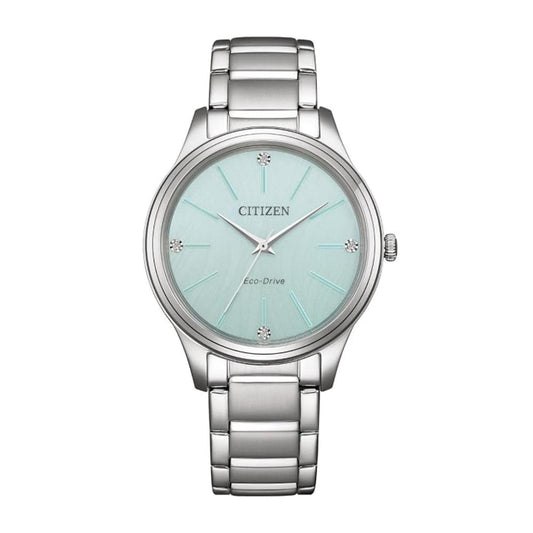 CITIZEN Eco-Drive Solar Blue Dial Analog Women's Watch EM1220-58Y