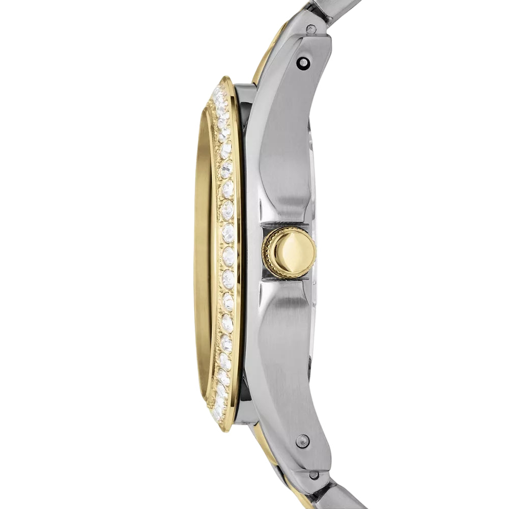 Fossil Riley Quartz Silver Dial Multi-Function Stainless Steel Women Watch ES3204