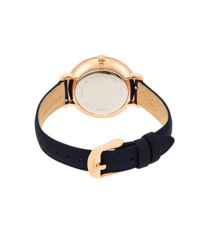 ES3843 FOSSIL | 36mm White Dial Jacqueline Navy Leather (Women)