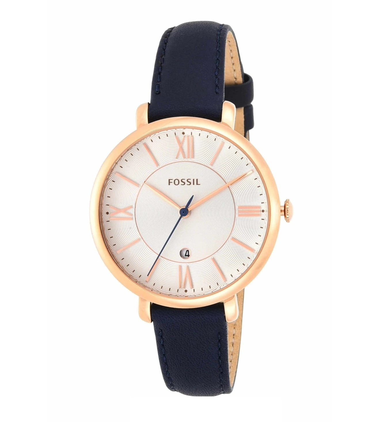 ES3843 FOSSIL | 36mm White Dial Jacqueline Navy Leather (Women)