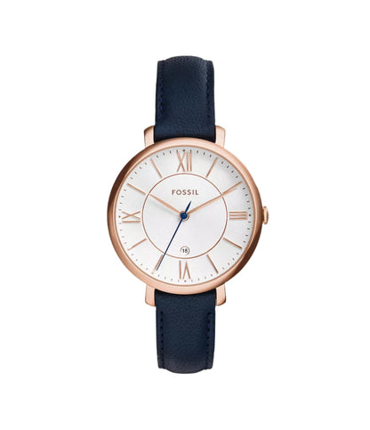 ES3843 FOSSIL | 36mm White Dial Jacqueline Navy Leather (Women ES3843 FOSSIL | 36mm White Dial Jacqueline Navy Leather (Women
