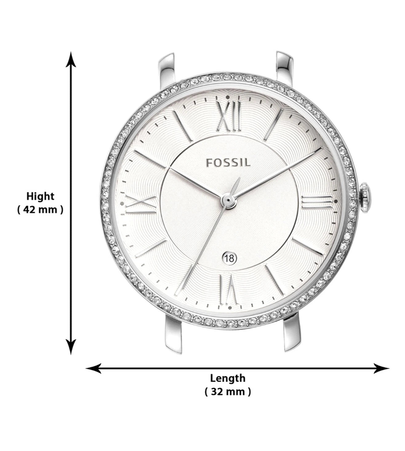 ES4627 FOSSIL | 36mm White Dial Jacqueline Analog Watch (Women)