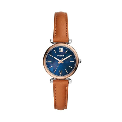 Fossil Carlie Quartz Blue Dial Analog Watch For Women ES4701