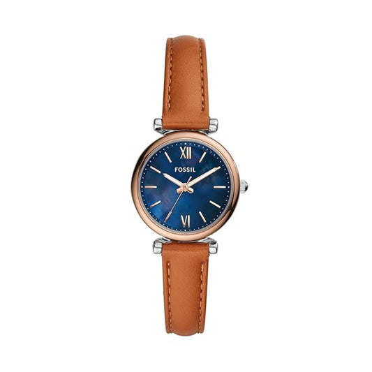 Fossil Carlie Quartz Blue Dial Analog Watch For Women ES4701