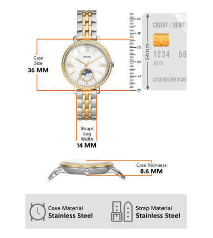 ES5166 FOSSIL | Mother of Pearl Dial Jacqueline Analog Watch (Women)