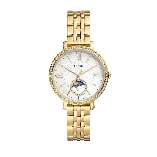 Fossil Jacqueline Sun Moon White Mother-Of-Pearl Multifunction Women Watch ES5167