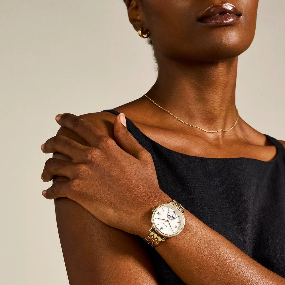 Fossil Jacqueline Sun Moon White Mother-Of-Pearl Multifunction Women Watch ES5167