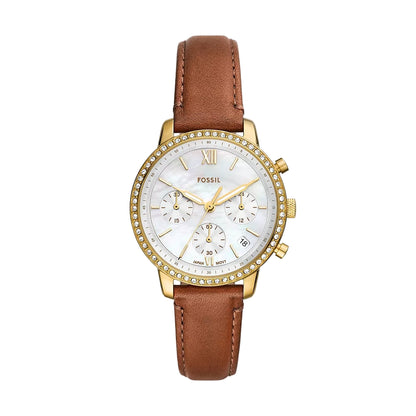 Fossil Neutra Quartz White Mother-Of-Pearl Dial Chronograph Women Watch ES5278