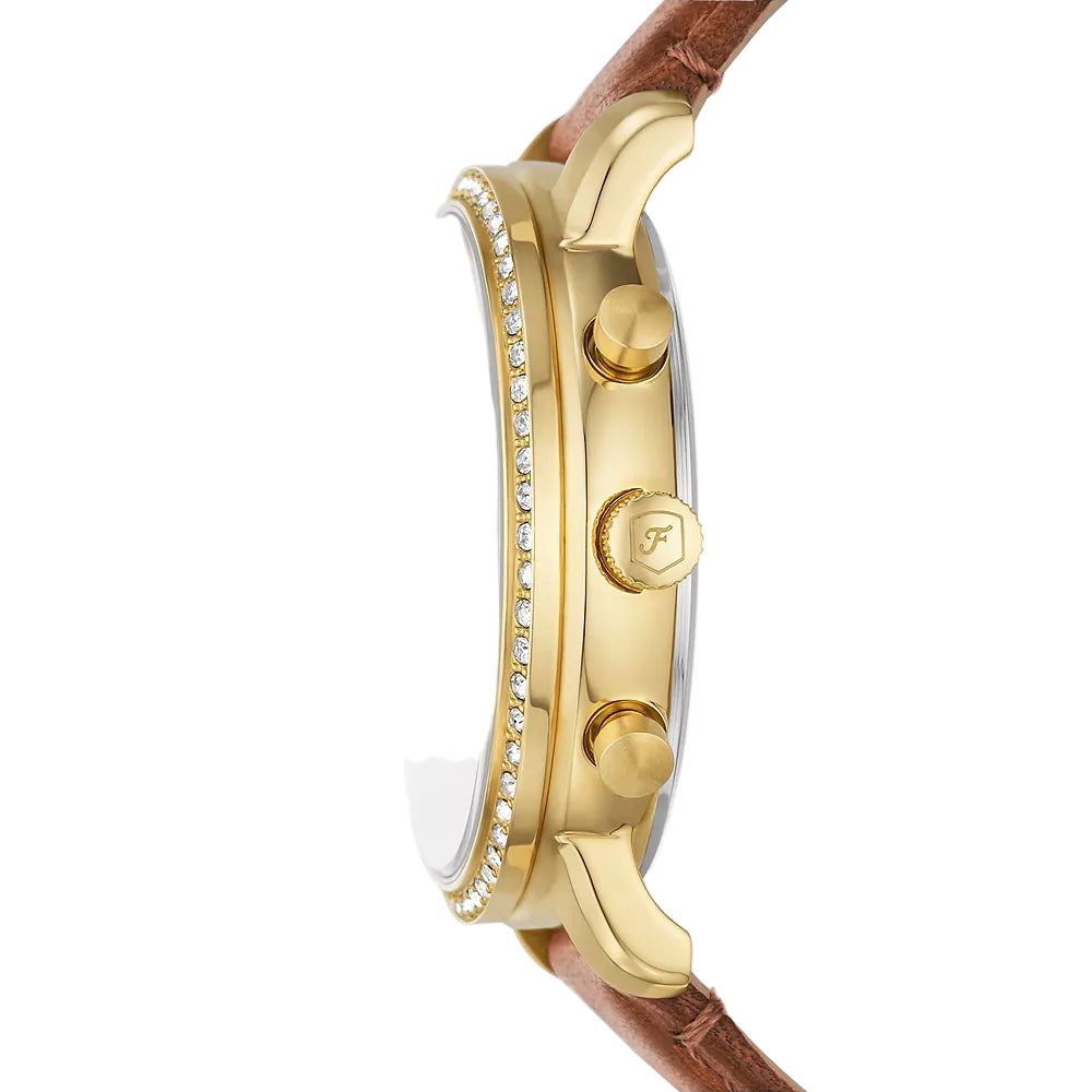 Fossil Neutra Quartz White Mother-Of-Pearl Dial Chronograph Women Watch ES5278