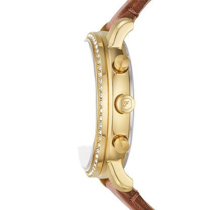 Fossil Neutra Quartz White Mother-Of-Pearl Dial Chronograph Women Watch ES5278