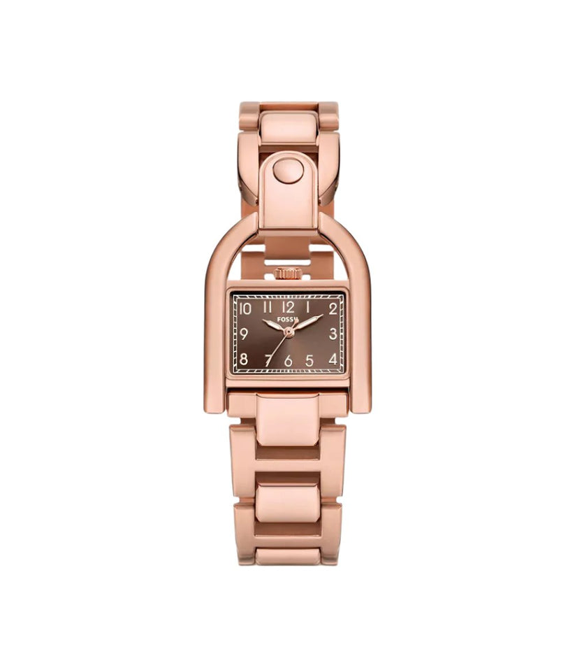 ES5328 FOSSIL | Harwell Three-Hand Rose Gold-Tone Stainless Steel Watc ...