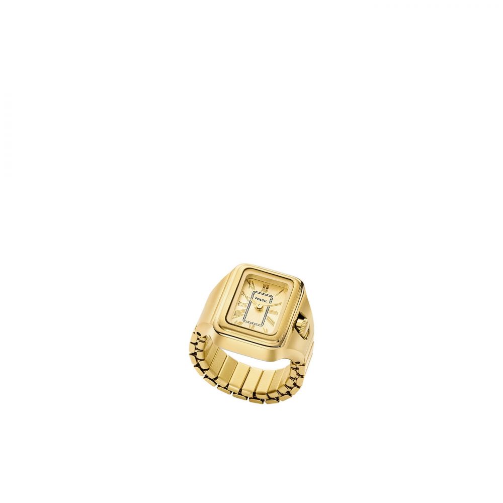 Fossil Raquel Quartz Gold Dial Analog Stainless Steel Women Ring Watch Watch